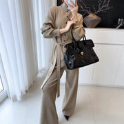 Cardigan and Flared Pants Set