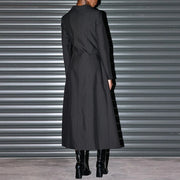 Cutout-Waist Longline Coat