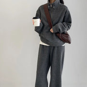 Zip-Neck Top and Pants Set