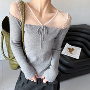 Sheer-Yoke Bow-Detail Top