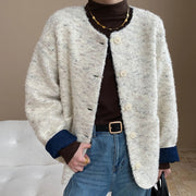 Textured Button-Front Jacket