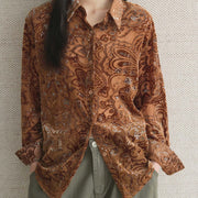 Paisley-Print Button-Up Shirt