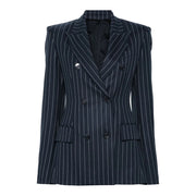 Pinstriped Tailored Blazer