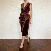 Tie-Waist Vest and Skirt Set