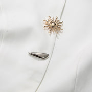 Round-Neck Button-Front Tailored Vest