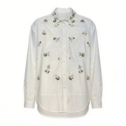 Motif-Embellished Collared Shirt