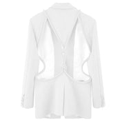 Shawl-Collar Longline Blazer