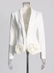 Rosette Blazer and Pants Set