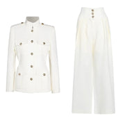 Pocket-Detail Jacket and Pants Set