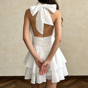 Halter Tiered Mini Dress