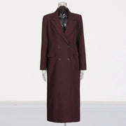 Double-Breasted Longline Trench Coat