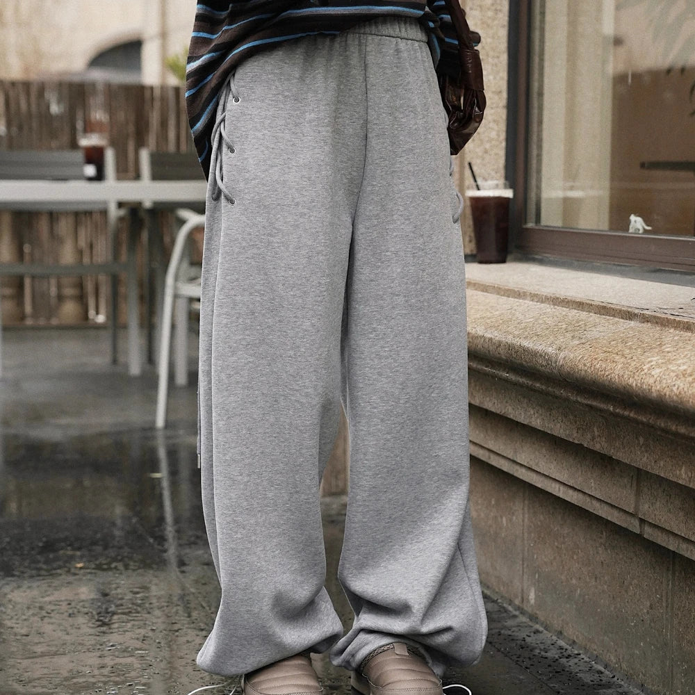 Side-Tie Wide-Leg Pants