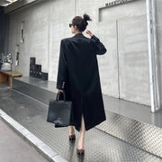 Notched-Lapel Longline Coat