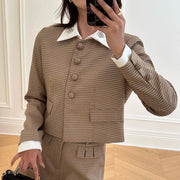 Checked Jacket and Shorts Set