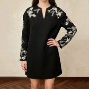 Floral V-Neck Shift Dress