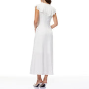 Lace-Trim V-Neck Dress