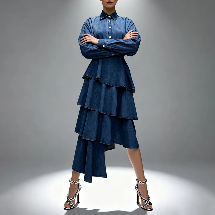 Button-Front Shirt or Tiered Skirt
