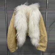 Shaggy-Trim Cropped Jacket