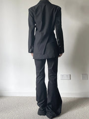 Asymmetric Zip-Detail Blazer