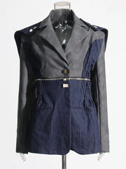 Zip-Waist Fitted Blazer