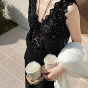 Floral Lace Sleeveless Top