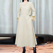 Notched-Neck Top and Skirt Set