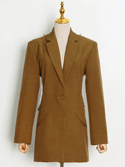 Cutout-Waist Tailored Blazer