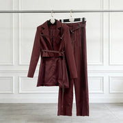 Tie-Waist Jacket and Pants Set