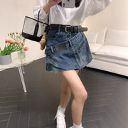 Asymmetric Pocket Mini Skirt