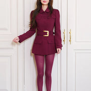Round-Collar Flap-Pocket Jacket
