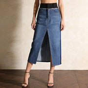 Front-Slit Straight Skirt