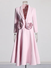 Rosette Blazer, Flared Skirt or Set