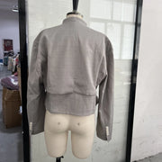 Asymmetric Cutout Cropped Jacket