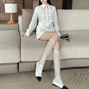 Floral Applique Shirt Dress