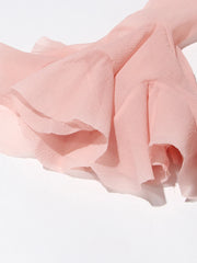 Ruffled Button-Front Long-Sleeve Dress