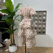 Polka-Dot Ruffle Skirt Set
