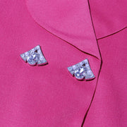 Statement-Button Shawl-Collar Blazer