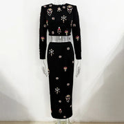 Embellished Jacket and Long Skirt Set