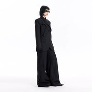 Asymmetric Double-Breasted Blazer