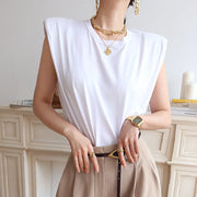 Round-Neck Sleeveless Top