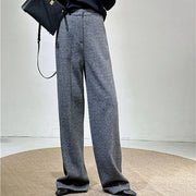 Textured Straight-Leg Pants