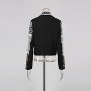 Embellished Patterned Cropped Jacket