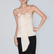 Asymmetric Draped One-Shoulder Top