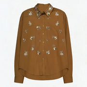 Motif-Embellished Collared Shirt