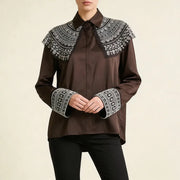 Embellished Shoulder-Panel Shirt