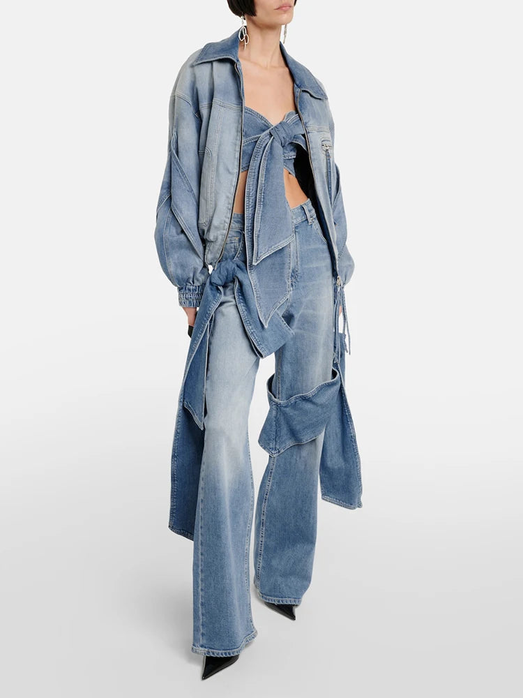 Bow-Front Top or Wide-Leg Pants