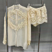 Sheer Lace Shirt or Mini Skirt