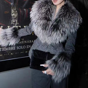 Shaggy-Trim Fitted Jacket