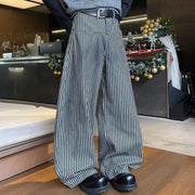 Striped Wide-Leg Pants