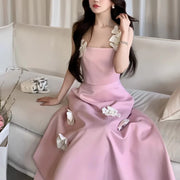 Floral Applique Top and Skirt Set